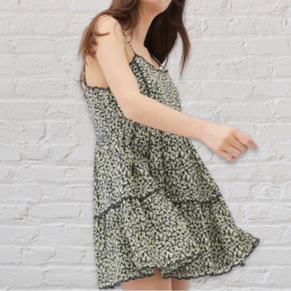 Urban Outfitters Black and Yellow Patterned Dress